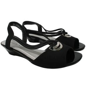 Sugarfoot Women's Black Wedge Heel Sandals Size 9W
